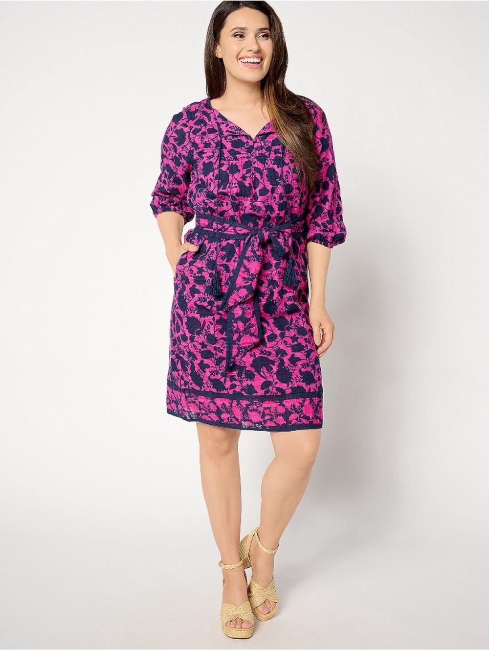 Studio Park x Amy Stran Textured Cotton Dress with Belt - NEW! - LP